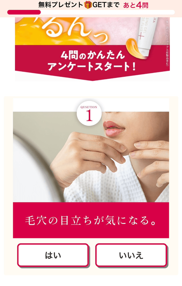 アンケート画面